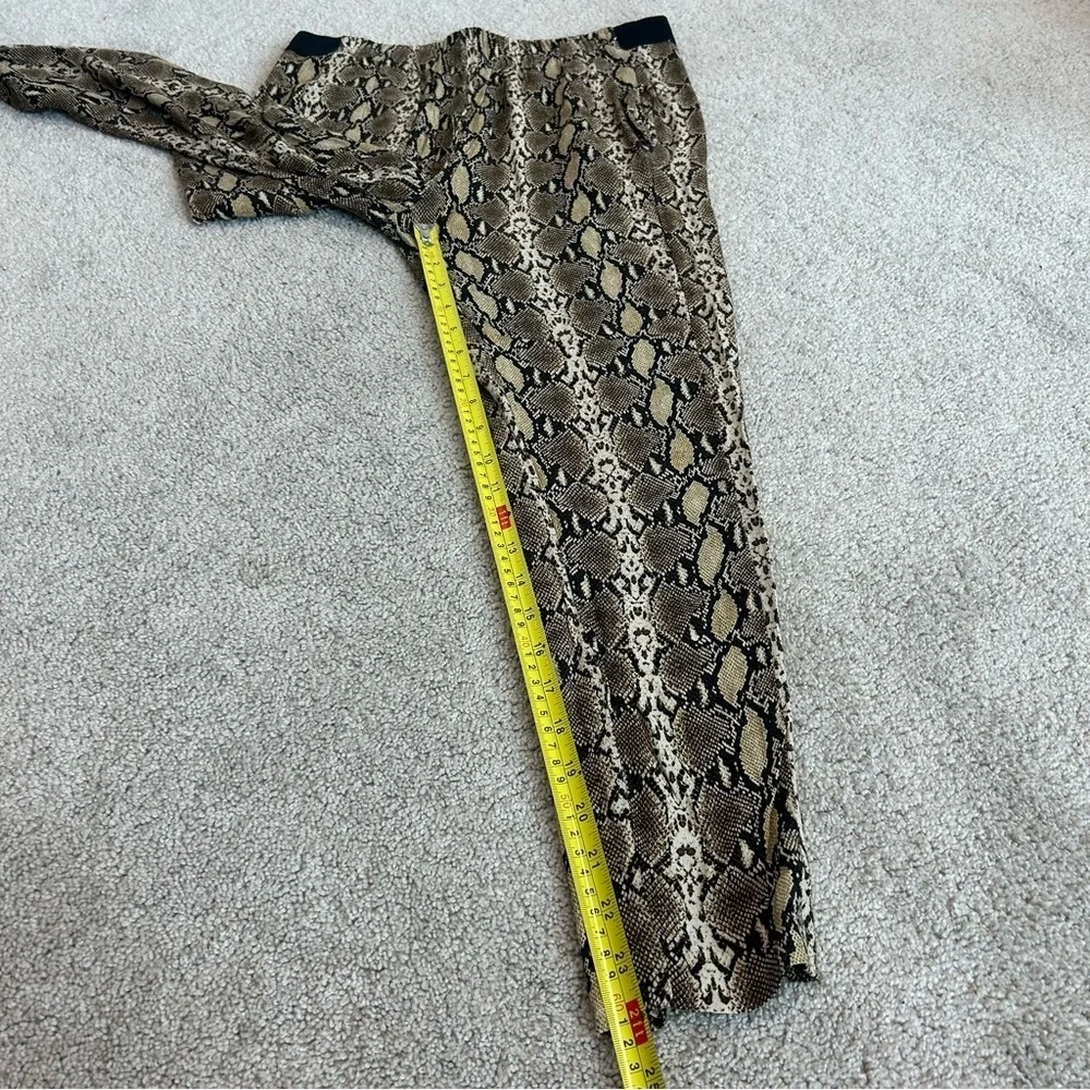 Zara tan brown animal snake print joggers harem pants Sz M - Picture 9 of 11